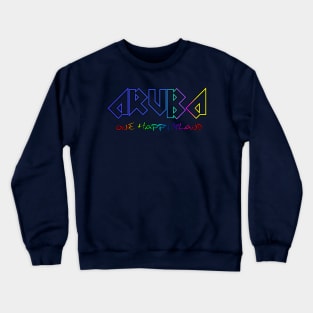 Aruba one happy Island Coloring Crewneck Sweatshirt